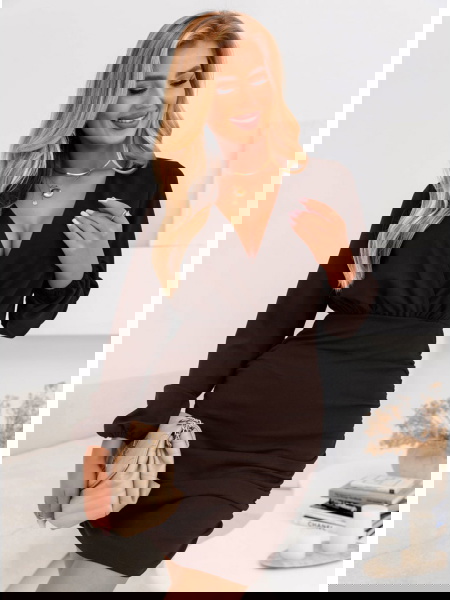 Czekoladowa sukienka mini z...