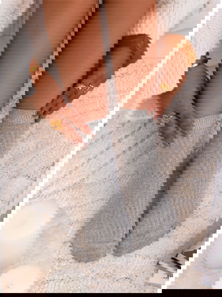 Szare skarpetki damskie... 2