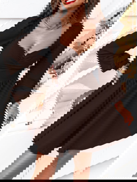 Czekoladowa sukienka z...