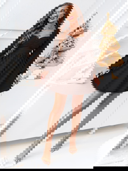 Czekoladowa sukienka z... 2