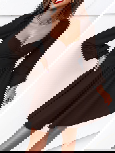 Czekoladowa sukienka z...