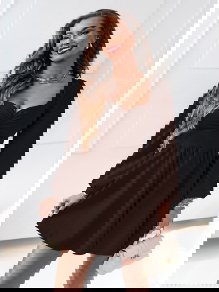 Czekoladowa sukienka z... 2