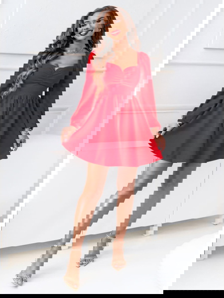 Malinowa sukienka z...