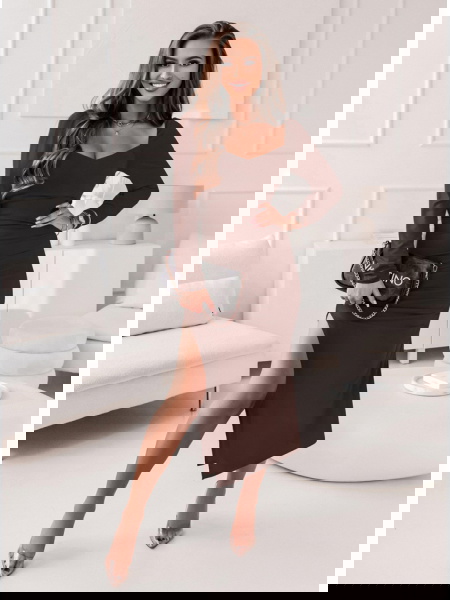 Czekoladowa długa sukienka... 2