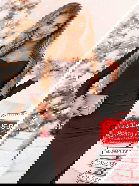 Czekoladowa długa sukienka...