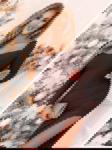 Czekoladowa długa sukienka... 2