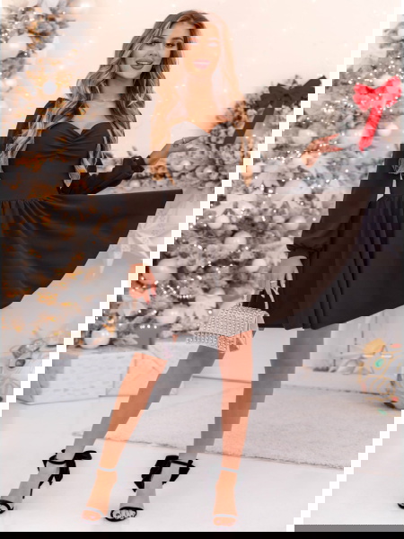 Czekoladowa sukienka z... 2