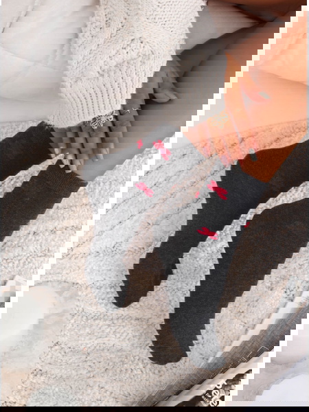 Grafitowe skarpetki z...