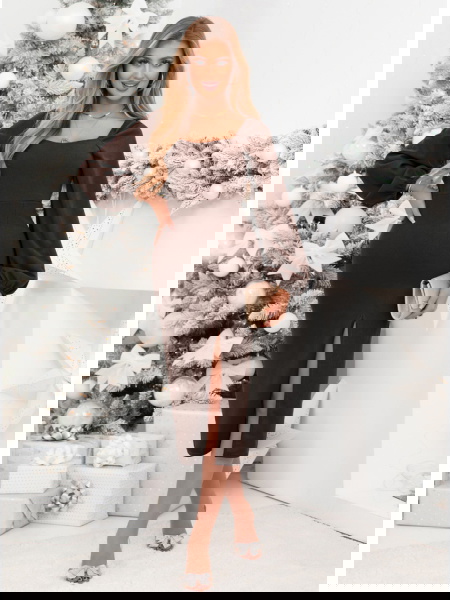 Czekoladowa sukienka z...