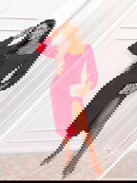 Malinowa sukienka z... 2