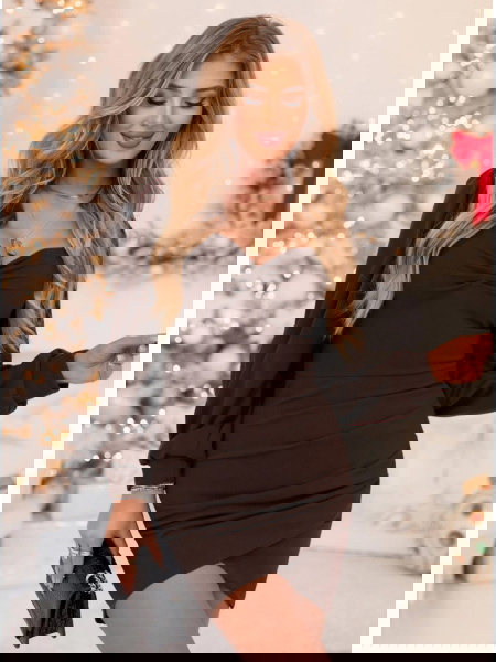 Czekoladowa sukienka z... 2