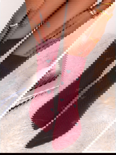 Bordowe skarpetki z... 2