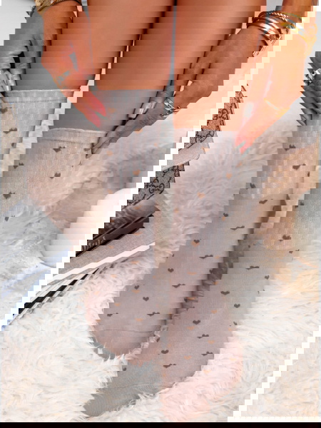 Beżowe skarpetki w... 2