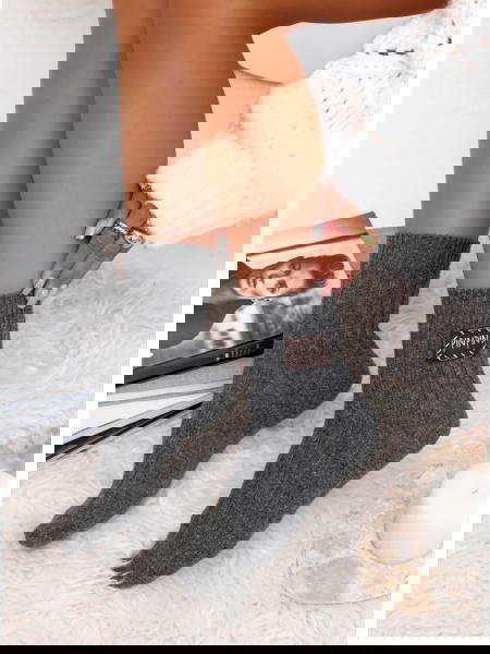 Grafitowe skarpetki z...