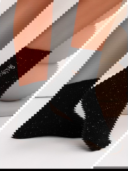 Czarne damskie skarpetki z...