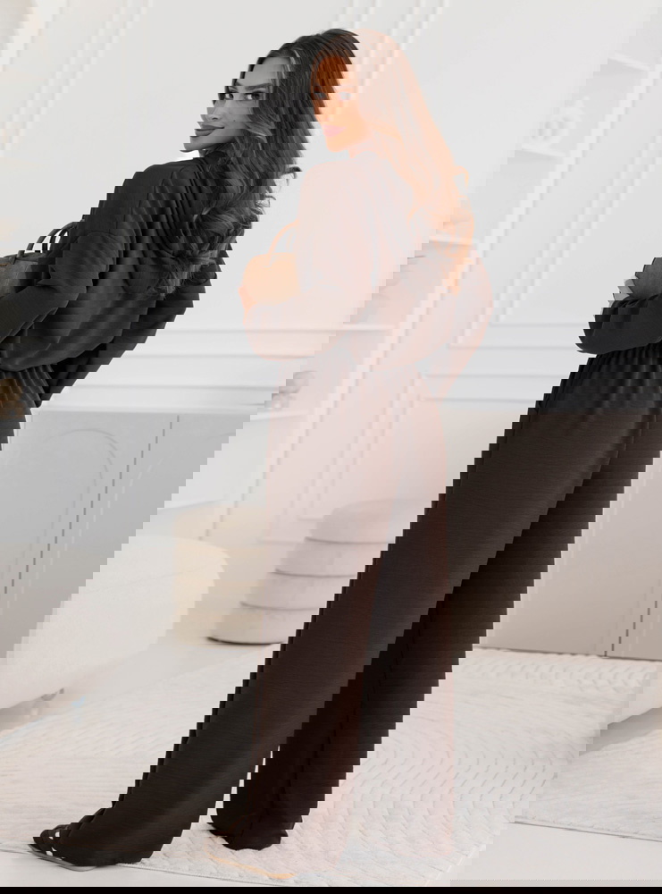 Czekoladowy komplet bluzka z kapturem...