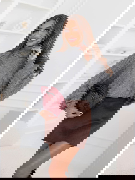 Szary sweter oversize z... 2