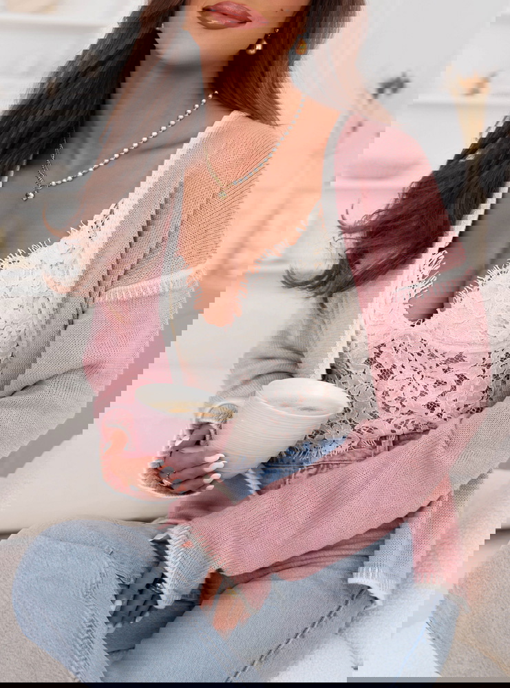 Pudrowy kardigan Joscelyne