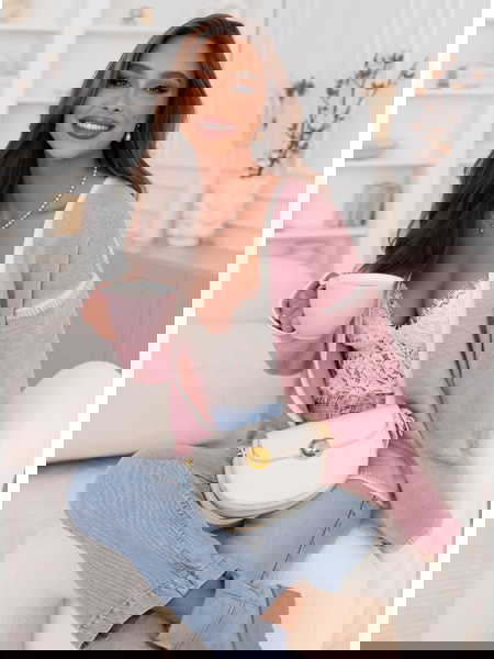 Pudrowy kardigan Joscelyne