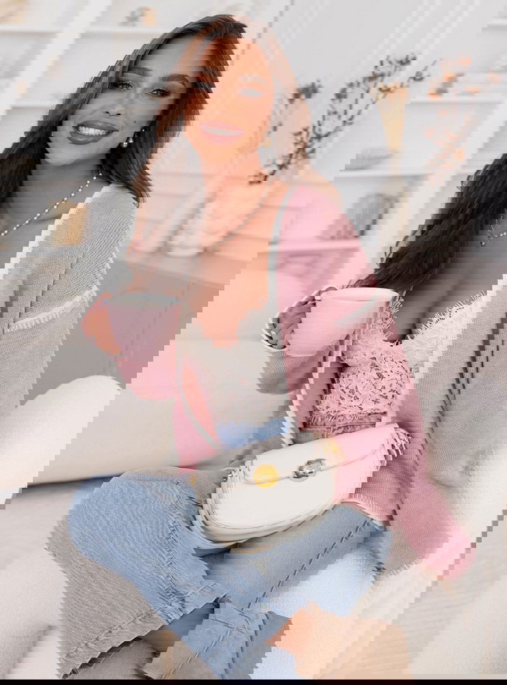 Pudrowy kardigan Joscelyne