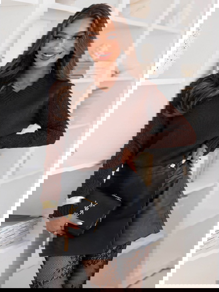 Czekoladowy sweter z...