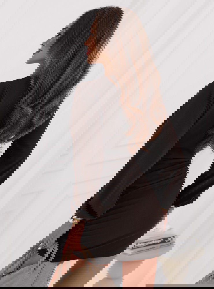 Czekoladowa sukienka mini z...