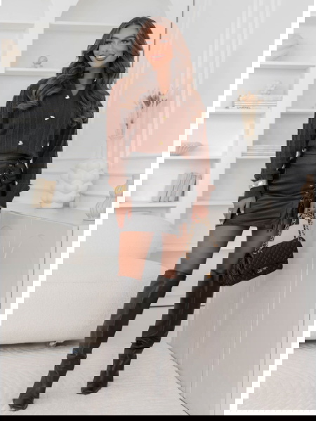 Czekoladowy sweter zapinany... 2