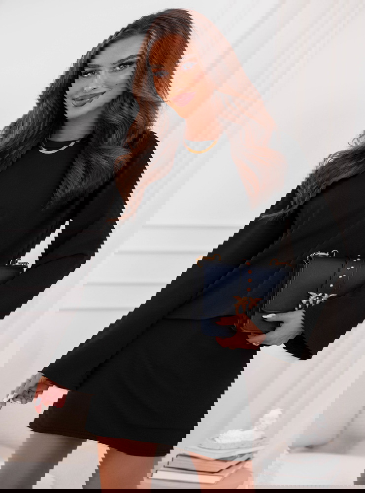 Czarny komplet bluzka i spódniczka...