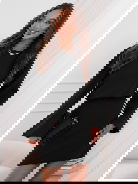 Czarny komplet bluzka i... 2