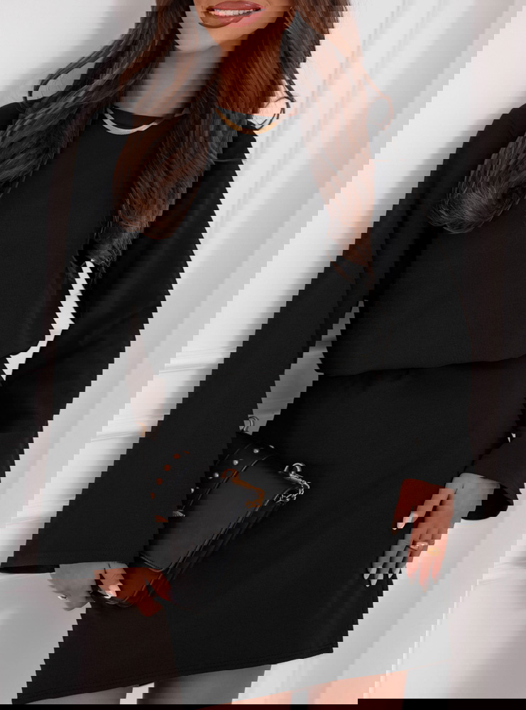 Czarny komplet bluzka i spódniczka...