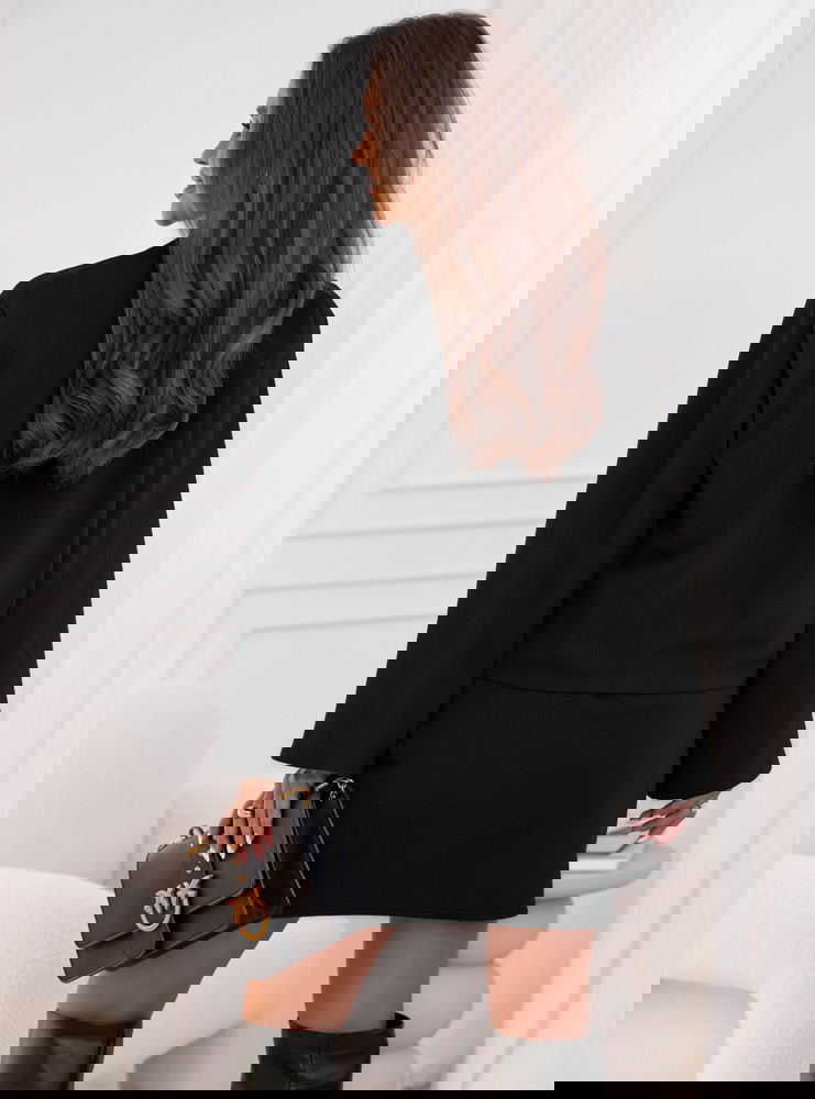 Czarny komplet bluzka i spódniczka...