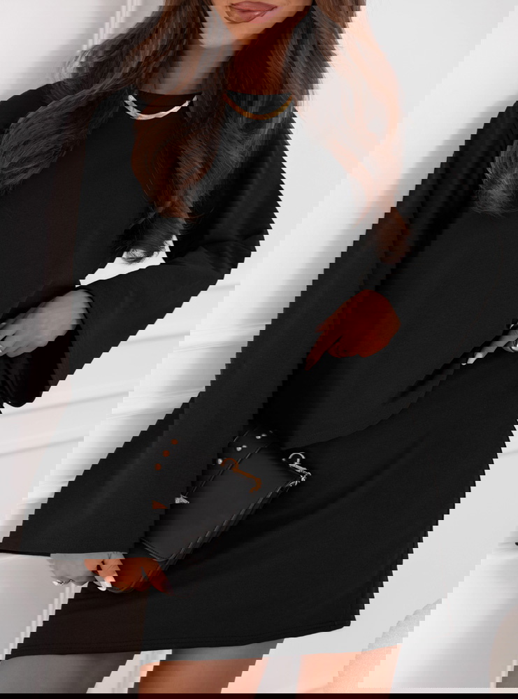 Czarny komplet bluzka i spódniczka...