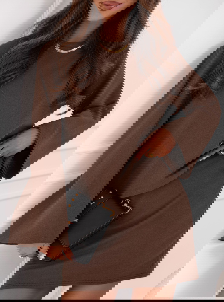 Czekoladowy komplet bluzka i...