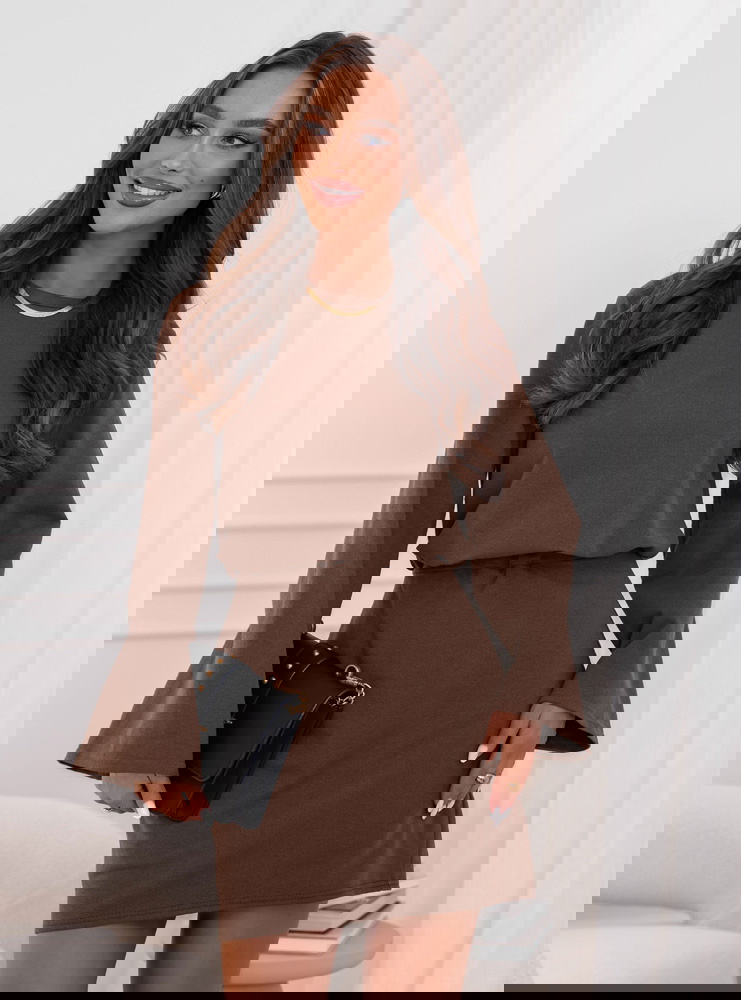 Czekoladowy komplet bluzka i...