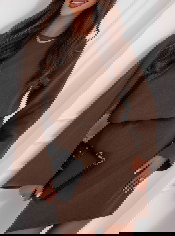 Czekoladowy komplet bluzka i...