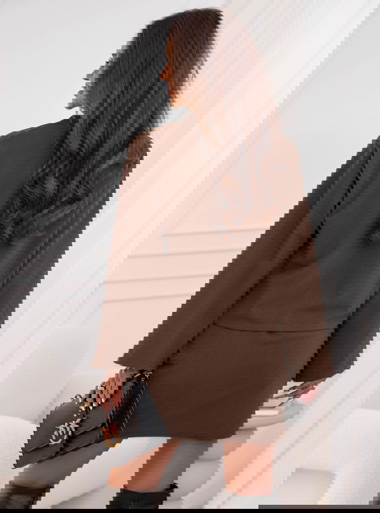 Czekoladowy komplet bluzka i...