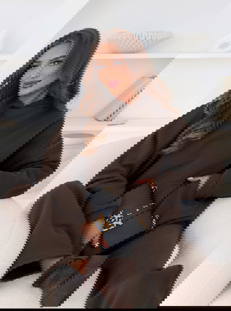 Czekoladowy komplet dresowy bluza z...