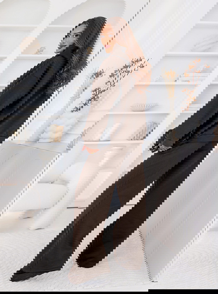 Czekoladowy komplet dresowy bluza z...