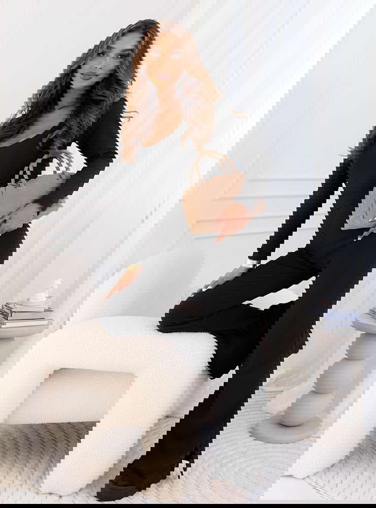 Czarny komplet bluzka i spodnie...