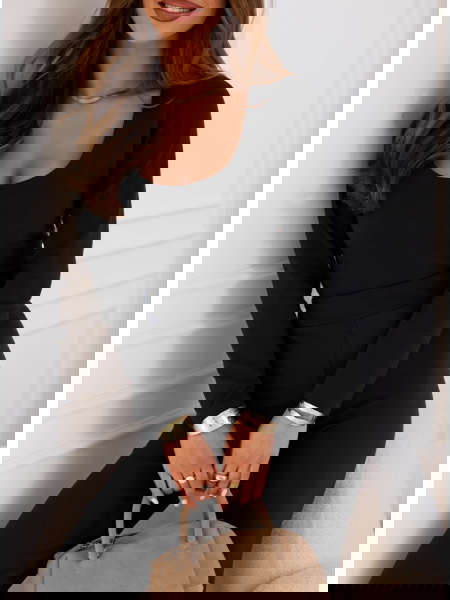 Czarny komplet bluzka i... 2