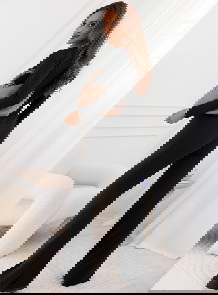 Czarny komplet bluzka i spodnie...