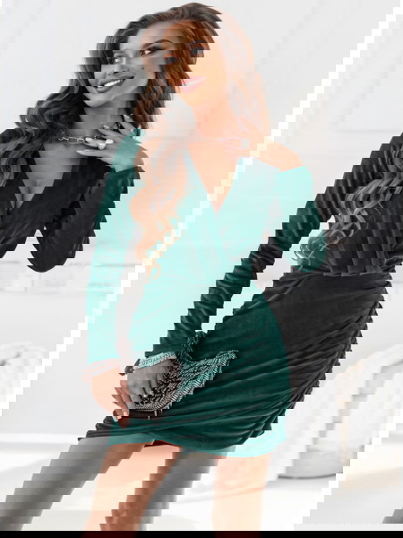 Welurowa sukienka z...