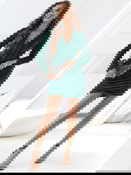 Welurowa sukienka z... 2