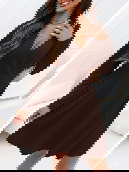 Czekoladowa sukienka z... 2