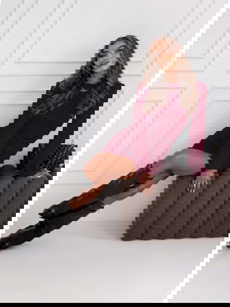 Bordowa prążkowana sukienka...