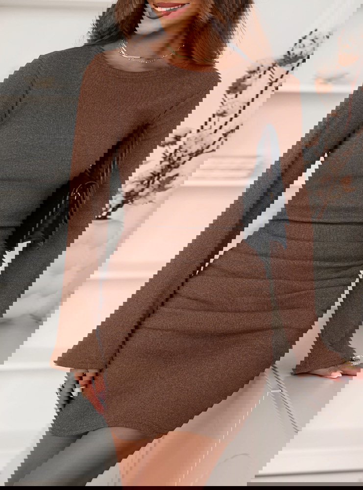 Prążkowana sukienka mini Jodele -...