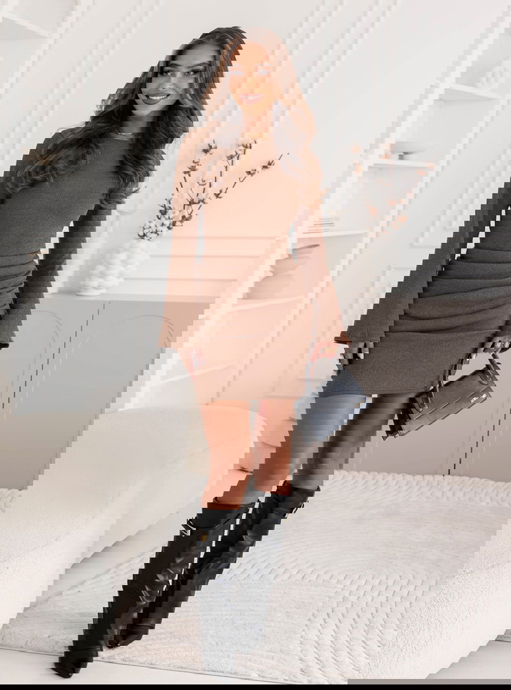 Prążkowana sukienka mini Jodele -...