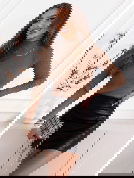 Prążkowana bluzka z... 2