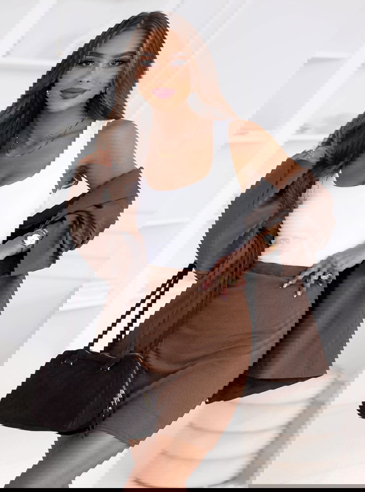 Czekoladowa mini spódniczka Marnette