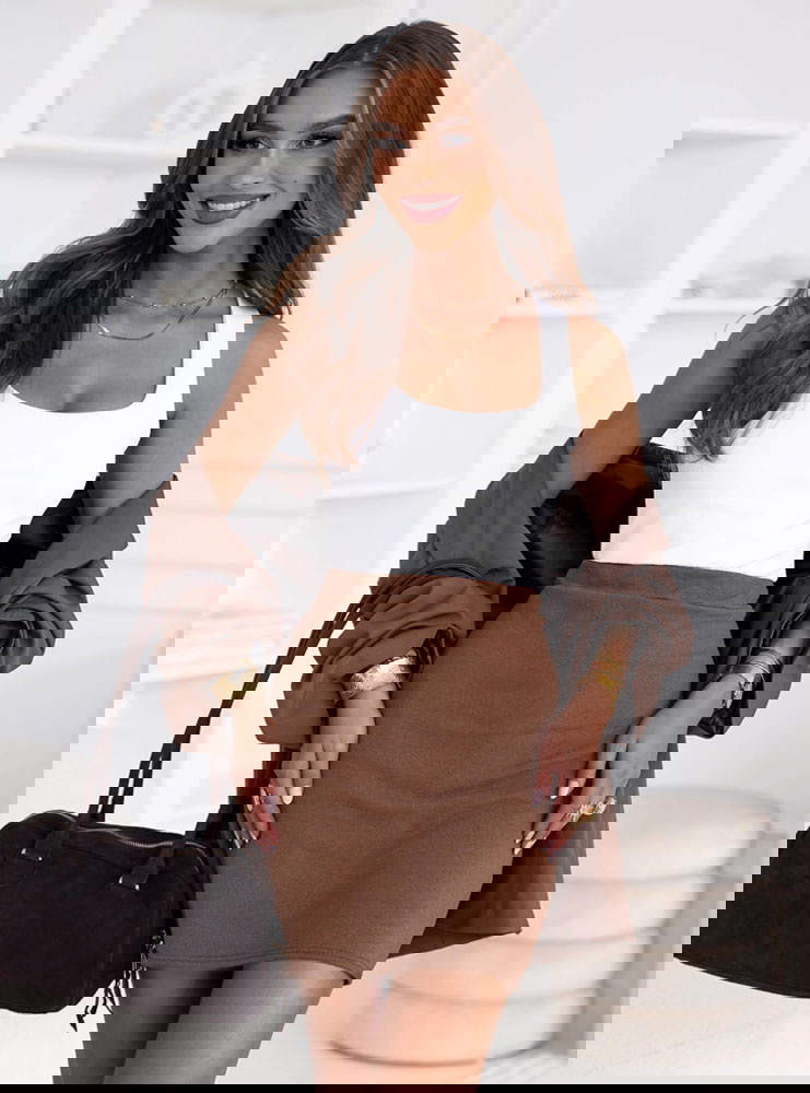 Czekoladowa mini spódniczka Marnette